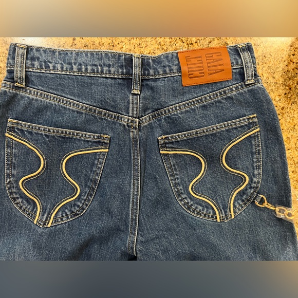Cult Gaia x GAP High Rise Stride Chain Jean Pantolon NWT size 28/6 - Picture 7 of 13